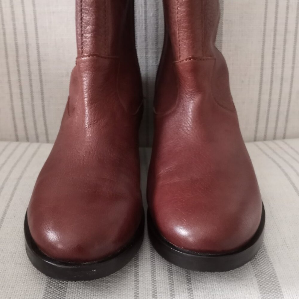'ZABA' Brown Leather Boots Size 6.5 - 7 EUC